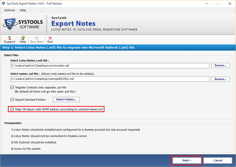 IBM NSF to PST Export Tool 10.0 IBM NSF to PST Export Tool 10.0