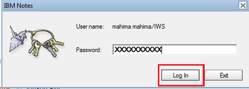 Lotus Notes password